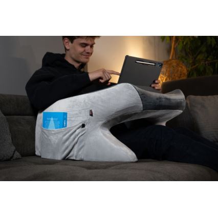 CONNECT IT CFH-1020-GY - ErgoWork anatomikus párna olvasáshoz és munkához, szürke/fehér