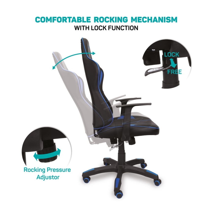 CONNECT IT CGC-0700-BL - LeMans Pro gamer szék fekete/kék