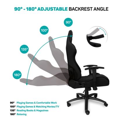 CONNECT IT CGC-1200-BK - Monaco Pro gamer szék fekete