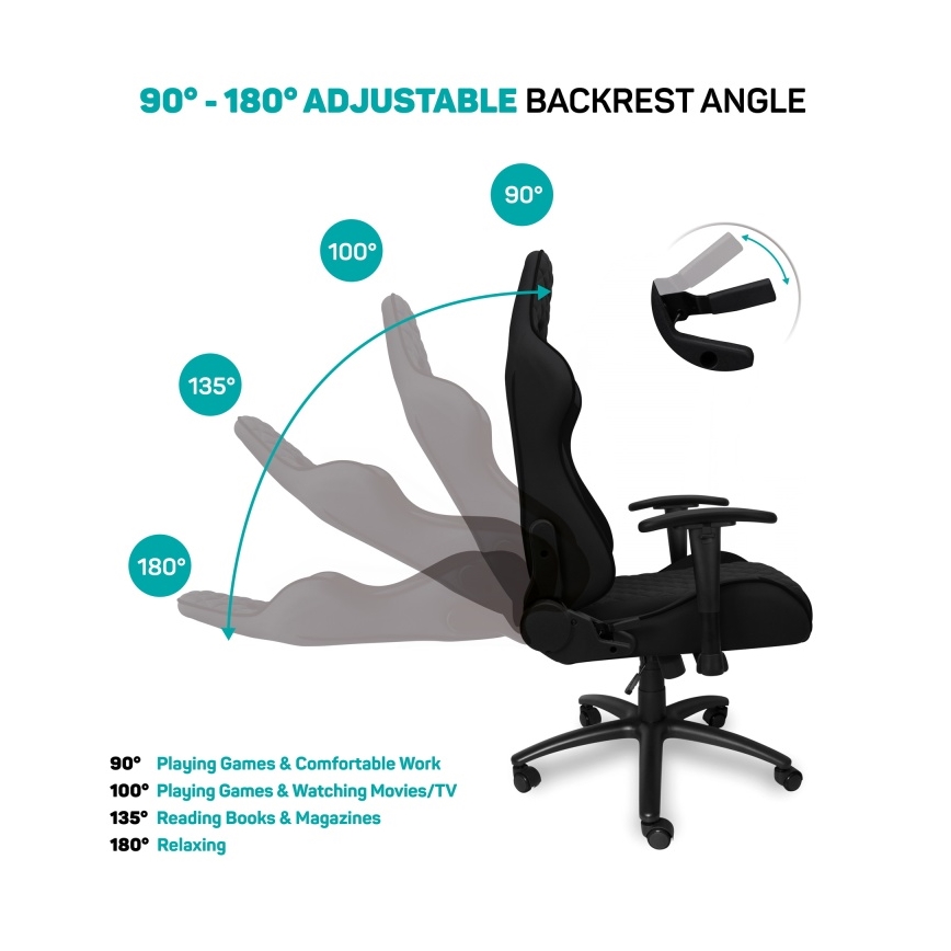 CONNECT IT CGC-1200-BK - Monaco Pro gamer szék fekete