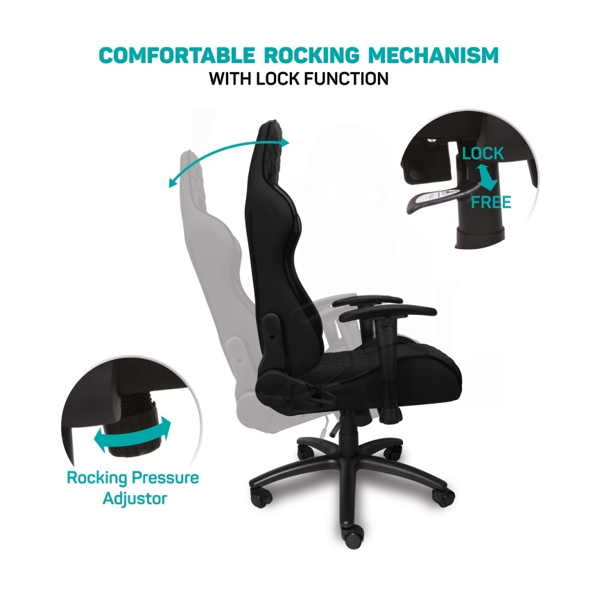 CONNECT IT CGC-1200-BK - Monaco Pro gamer szék fekete