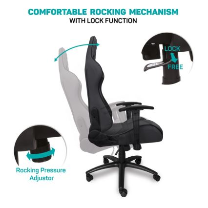 CONNECT IT CGC-1200-GY - Monaco Pro gamer szék szürke/fekete