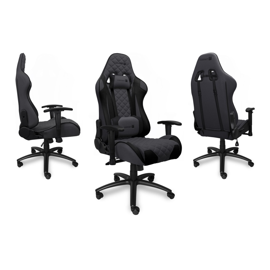 CONNECT IT CGC-1200-GY - Monaco Pro gamer szék szürke/fekete