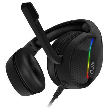 CONNECT IT CHP-3595-BK - LED RGB Vezetékes gamer fejhallgató mikrofonnal fekete