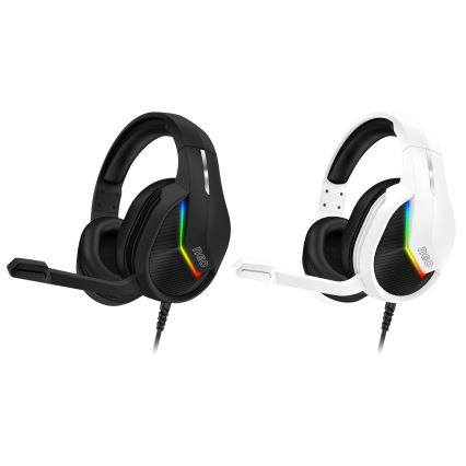 CONNECT IT CHP-3595-BK - LED RGB Vezetékes gamer fejhallgató mikrofonnal fekete