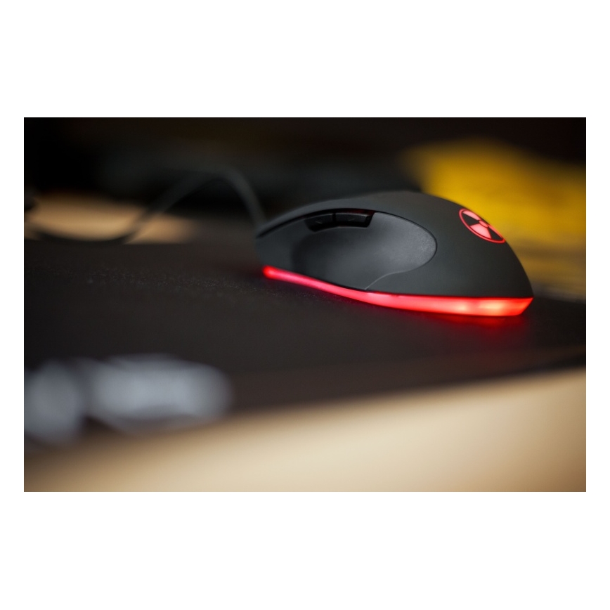 CONNECT IT CI-1128 - LED Vezetékes gamer egér 1000/1200/1600/3200 DPI fekete