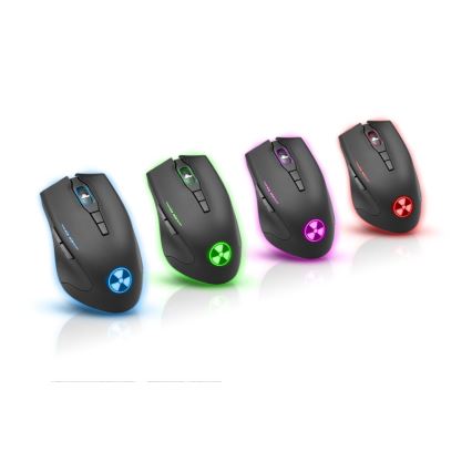 CONNECT IT CI-1128 - LED Vezetékes gamer egér 1000/1200/1600/3200 DPI fekete