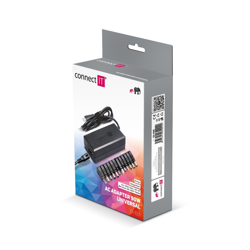 CONNECT IT CI-133 - Univerzális hálózati adapter laptopokhoz 90W