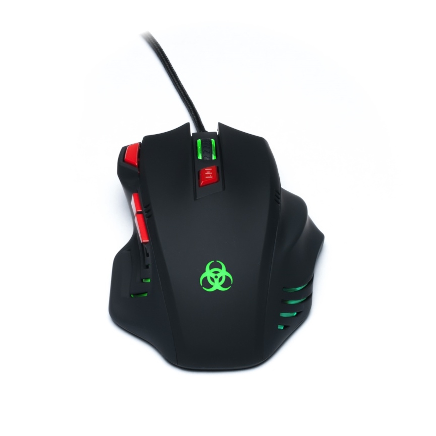 CONNECT IT CI-191 - LED Vezetékes gamer egér 800/1600/2400/3200 DPI fekete