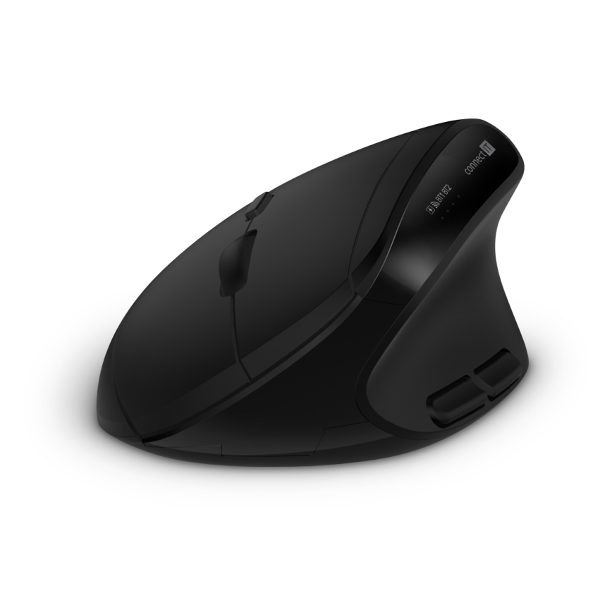 CONNECT IT CKM-6010-CS - Ergonomikus vezeték nélküli billentyűzet és egér 800/1200/1600/2400 DPI cseh/szlovák lokalizációval 1xAA + 2xAAA fekete