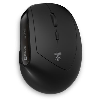 CONNECT IT CKM-6010-CS - Ergonomikus vezeték nélküli billentyűzet és egér 800/1200/1600/2400 DPI cseh/szlovák lokalizációval 1xAA + 2xAAA fekete