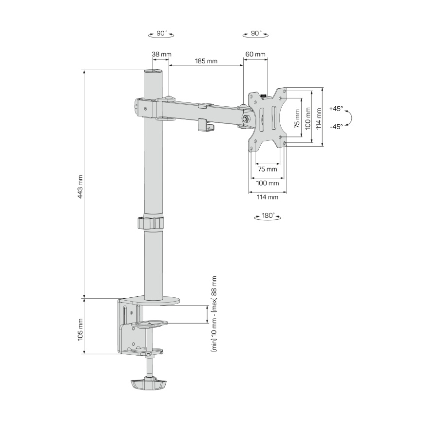 CONNECT IT CMF-3103-BK - Univerzális monitortartó 13-32” fekete