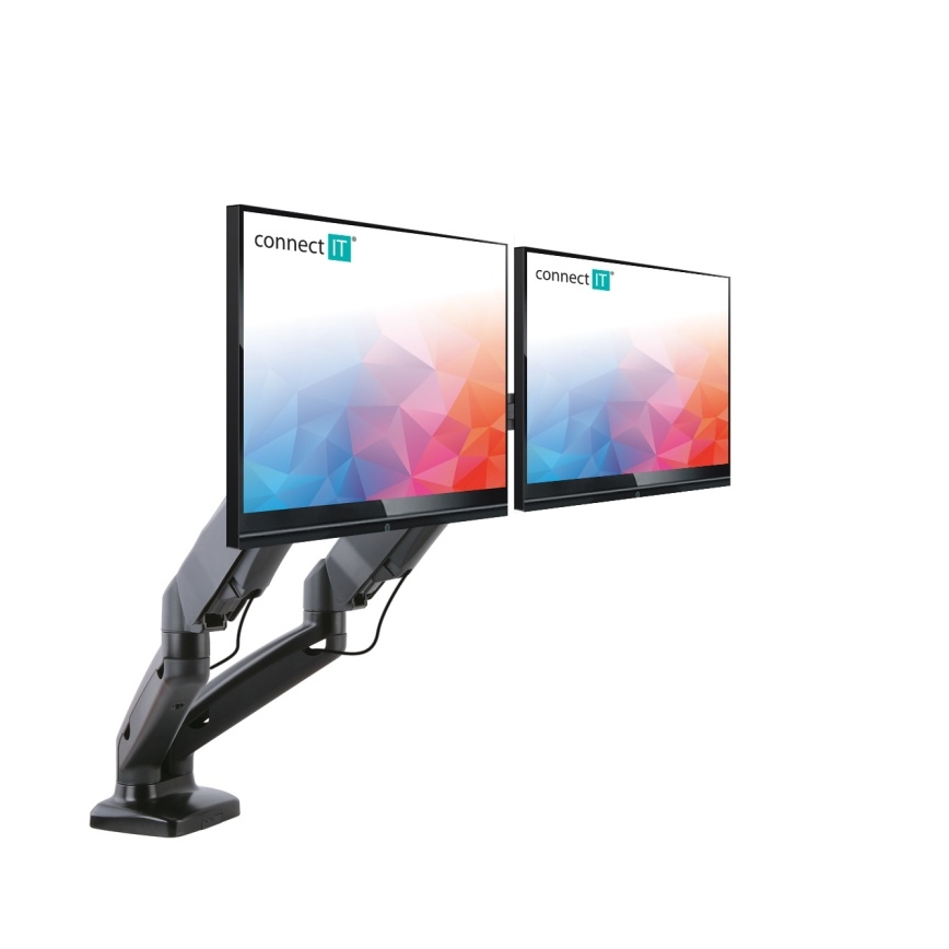 CONNECT IT CMF-3207-BK - Univerzális tartó 2 monitorhoz 13-27” fekete