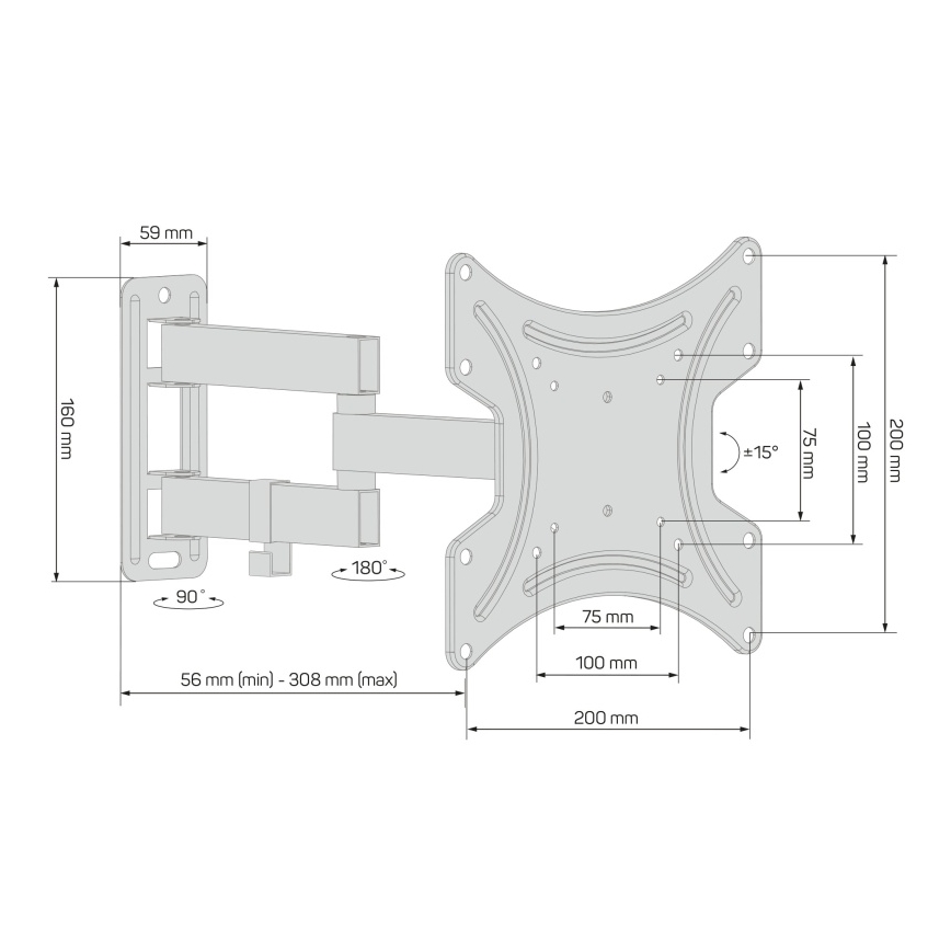 CONNECT IT CMH-2012-BK - Fali TV tartó 13-37” fekete