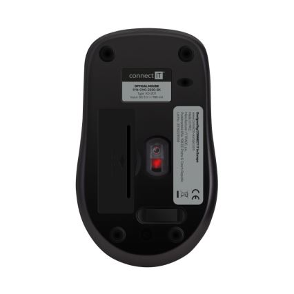 CONNECT IT CMO-2230-BK - Vezeték nélküli csendes egér MUTE 1200 DPI 1xAA fekete