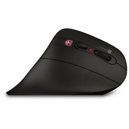 CONNECT IT CMO-2880-BK - Verti TriMode ergonomikus vezeték nélküli egér 1000/1600/2400 DPI 2xAAA fekete