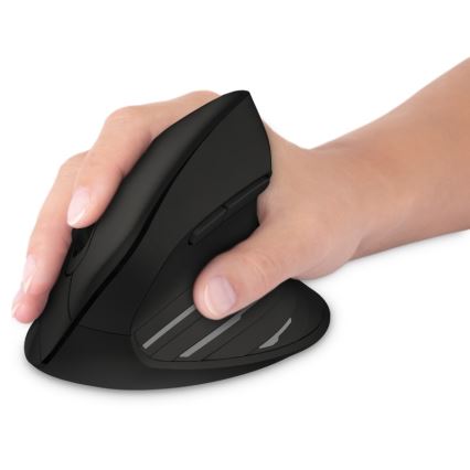 CONNECT IT CMO-2880-BK - Verti TriMode ergonomikus vezeték nélküli egér 1000/1600/2400 DPI 2xAAA fekete