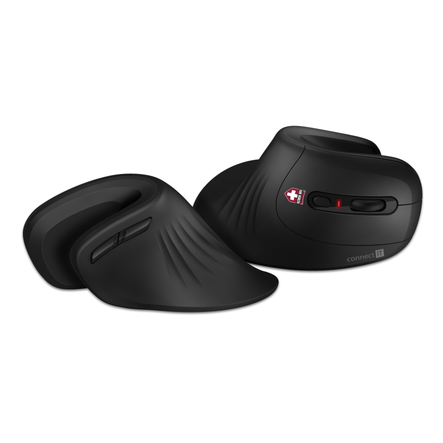 CONNECT IT CMO-2900-BK - Ergonomikus vezeték nélküli egér 800/1200/1600 DPI 1xAA fekete