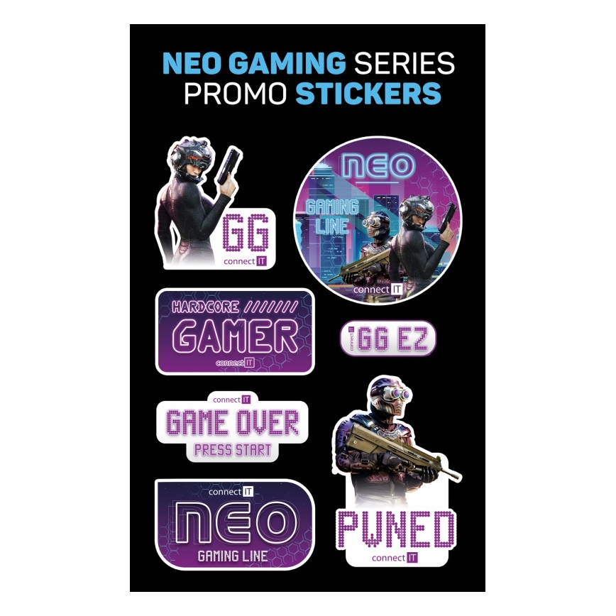 CONNECT IT CMO-3591-BK - Vezetékes RGB LED gamer egér 500-7200 DPI fekete