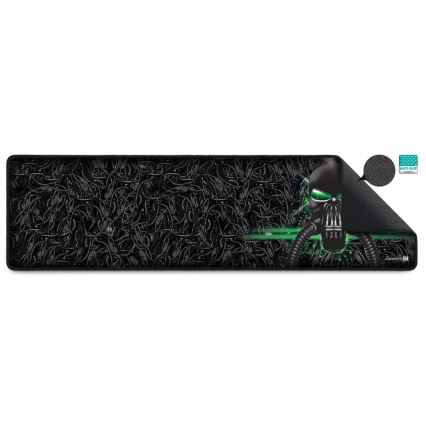 CONNECT IT CMP-1110-LG - Billentyűzet- és egéralátét 88,6x24,5 cm fekete/zöld