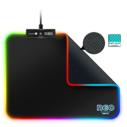 CONNECT IT CMP-3100-SM - LED RGB Gamer egérpad 32x24,5 cm fekete