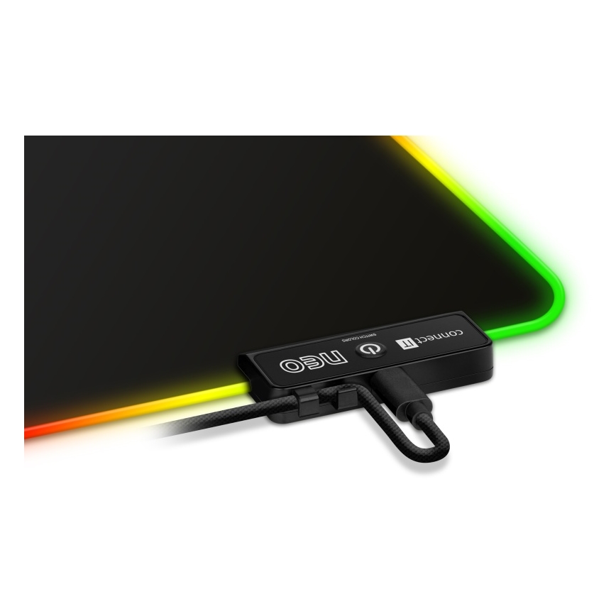 CONNECT IT CMP-3100-SM - LED RGB Gamer egérpad 32x24,5 cm fekete