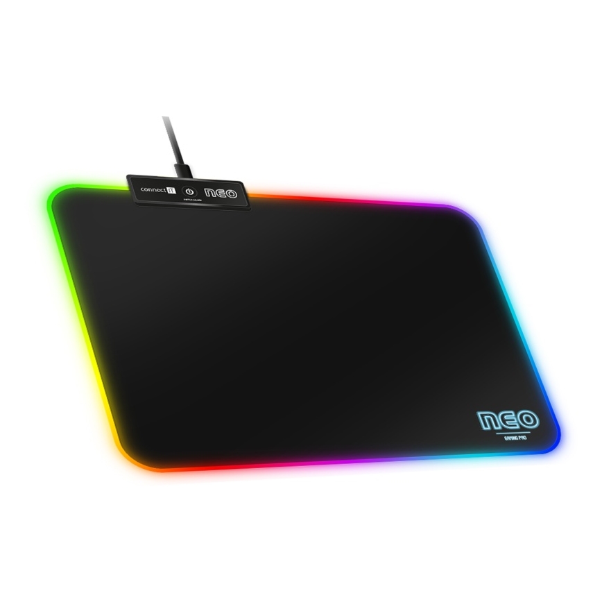 CONNECT IT CMP-3100-SM - LED RGB Gamer egérpad 32x24,5 cm fekete