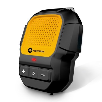 CONNECT IT HSP-1010-BK - Vezeték nélküli ClipBEAT hangszóró beépített mikrofonnal 2W/5V 560 mAh IPX7 fekete/sárga