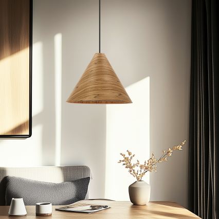 CONO kábeles függőlámpa 1xE27/40W/230V tölgyfurnér