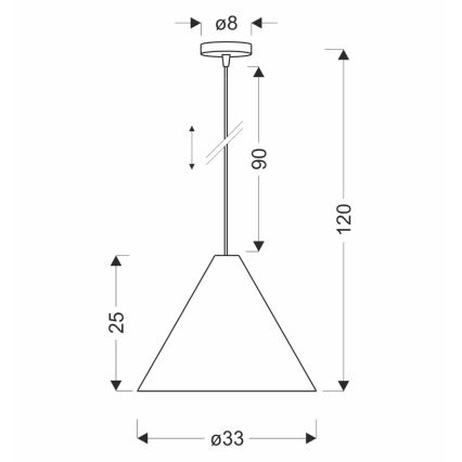 CONO kábeles függőlámpa 1xE27/40W/230V tölgyfurnér
