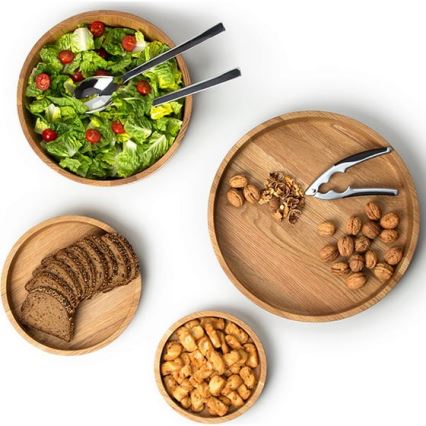 Continenta C4135 - Fa tál 38x5,4 cm tölgy