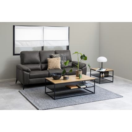 CORA dohányzóasztal tölgy/fekete