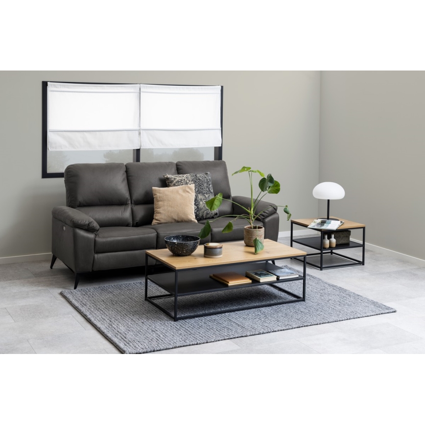 CORA dohányzóasztal tölgy/fekete