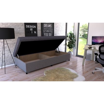 CORY kárpitozott ágy tárolóval 80x200 szürke