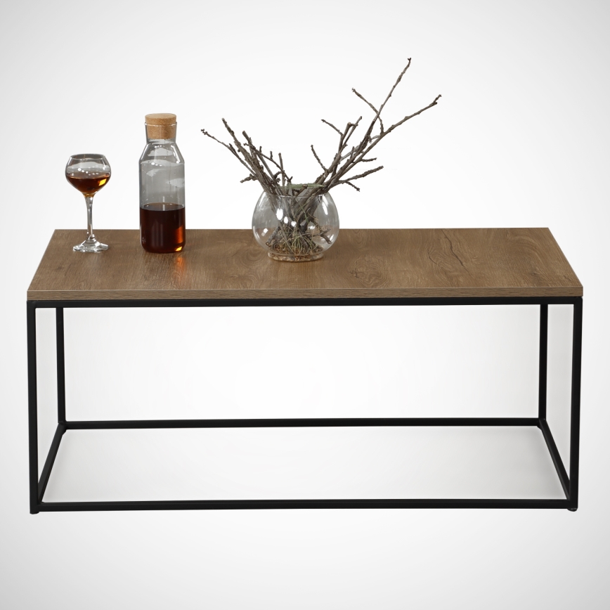 COSCO dohányzóasztal 43x95 cm barna/fekete