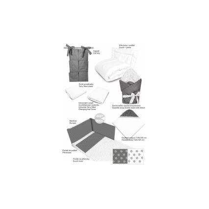 COSING - 10 részes újszülött szett Sleeplease szürke/fehér