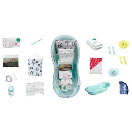 COSING - 16 darabos, mentazöld kezdőcsomag újszülötteknek