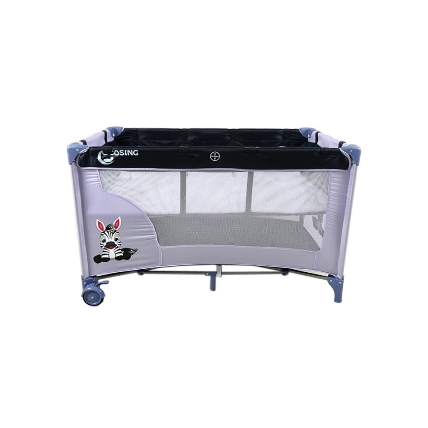 COSING - Utazóágy állítható pozíciókkal ADAM Zebra Grey