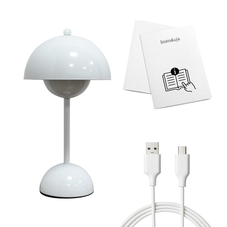 COSTA LED újratölthető érintésvezérelt asztali lámpa LED/3W/5V 2400 mAh 3000-6000K fehér