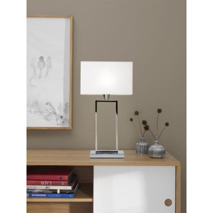 Cottex - Asztali lámpa KENSINGTON 1xE14/40W/230V ezüst