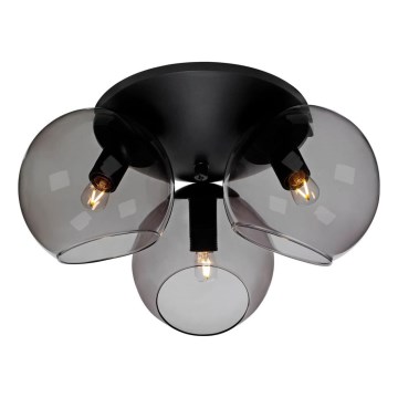 Cottex - CAPELLA mennyezeti lámpa 3xE14/40W/230V átmérő 37 cm füstszínű/fekete