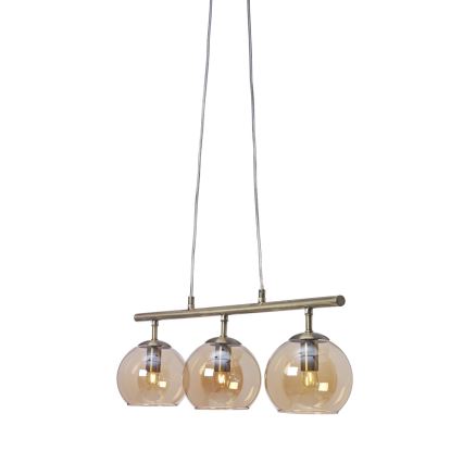 Cottex - CAPELLA kábeles függeszték 3xE14/40W/230V füstszínű/barna