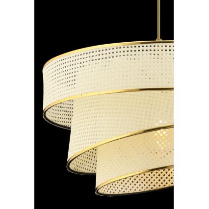 COUPER csillár kábellel 1xE27/60W/230V fehér/arany