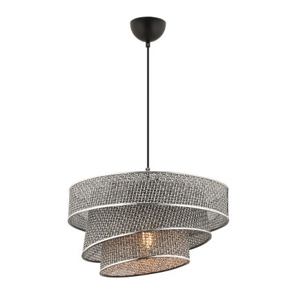 COUPER kábeles csillár 1xE27/60W/230V szürke/fényes króm