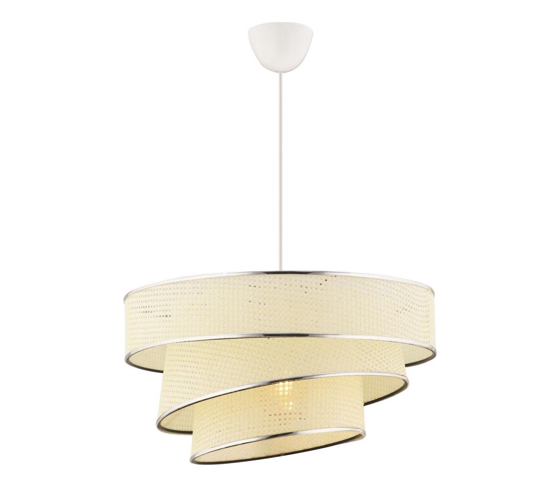 COUPER kábeles függeszték 1xE27/60W/230V fehér/fényes króm 390FLH2429