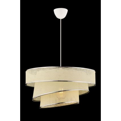 COUPER kábeles függeszték 1xE27/60W/230V fehér/fényes króm