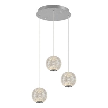 CREMONA kábeles LED csillár 3xLED/5W/230V 3000K matt króm