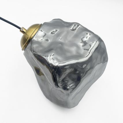 CRISTAL kábeles csillár, 5x E14/15W/230V, sárgaréz/füstös fekete