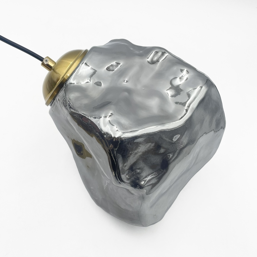 CRISTAL kábeles csillár, 5x E14/15W/230V, sárgaréz/füstös fekete