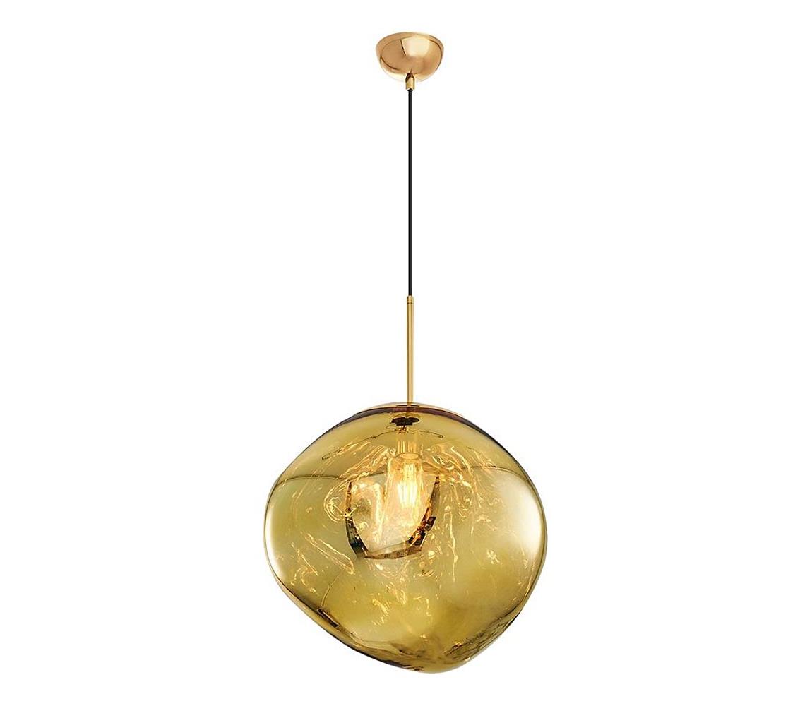 CRUMPLED zsinóros függeszték 1xE27/24W/230V, átm. 36 cm, arany 414LRC1261